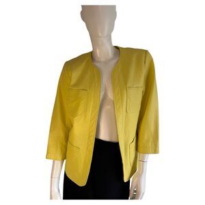 Vintage Yellow Women's Leather Jacket
